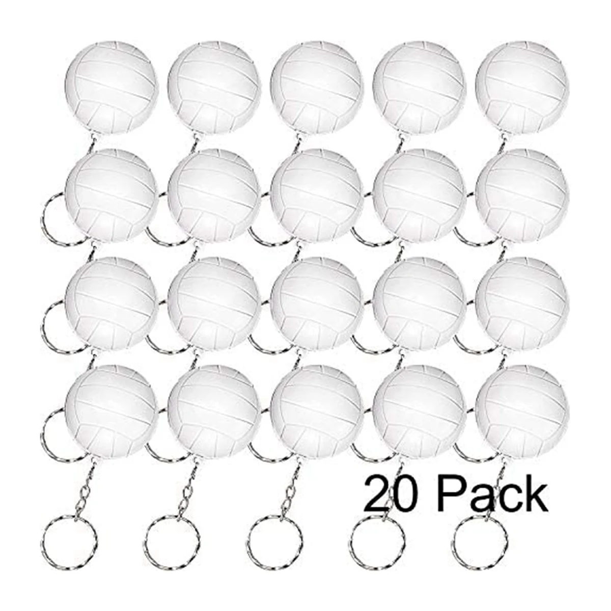 20 Pack Volleyball Ball Keychains for Party Favors,Volleyball Stress Ball,School Carnival Reward,Sports Centerpiece