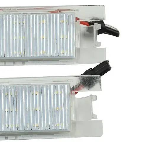 2Pcs LED Number Plate Lamp 68201960AA For Fiat Bravo 07‑19 Grande Punto 05‑11 Doblo 500L Auto Replacement Light