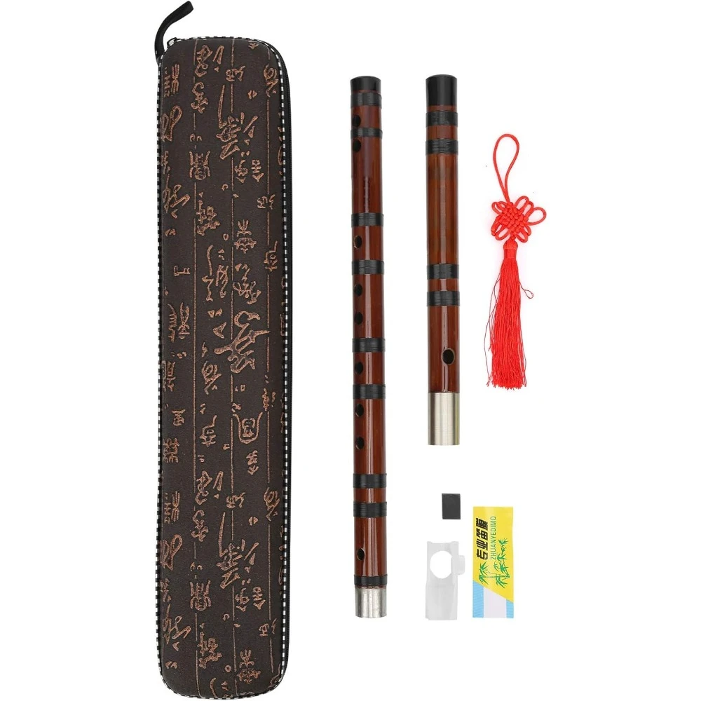 

Dried Bitter Bamboo Flute with Golden Embossed Body Flute Film C Key Professional Bamboo Flute 8 Years