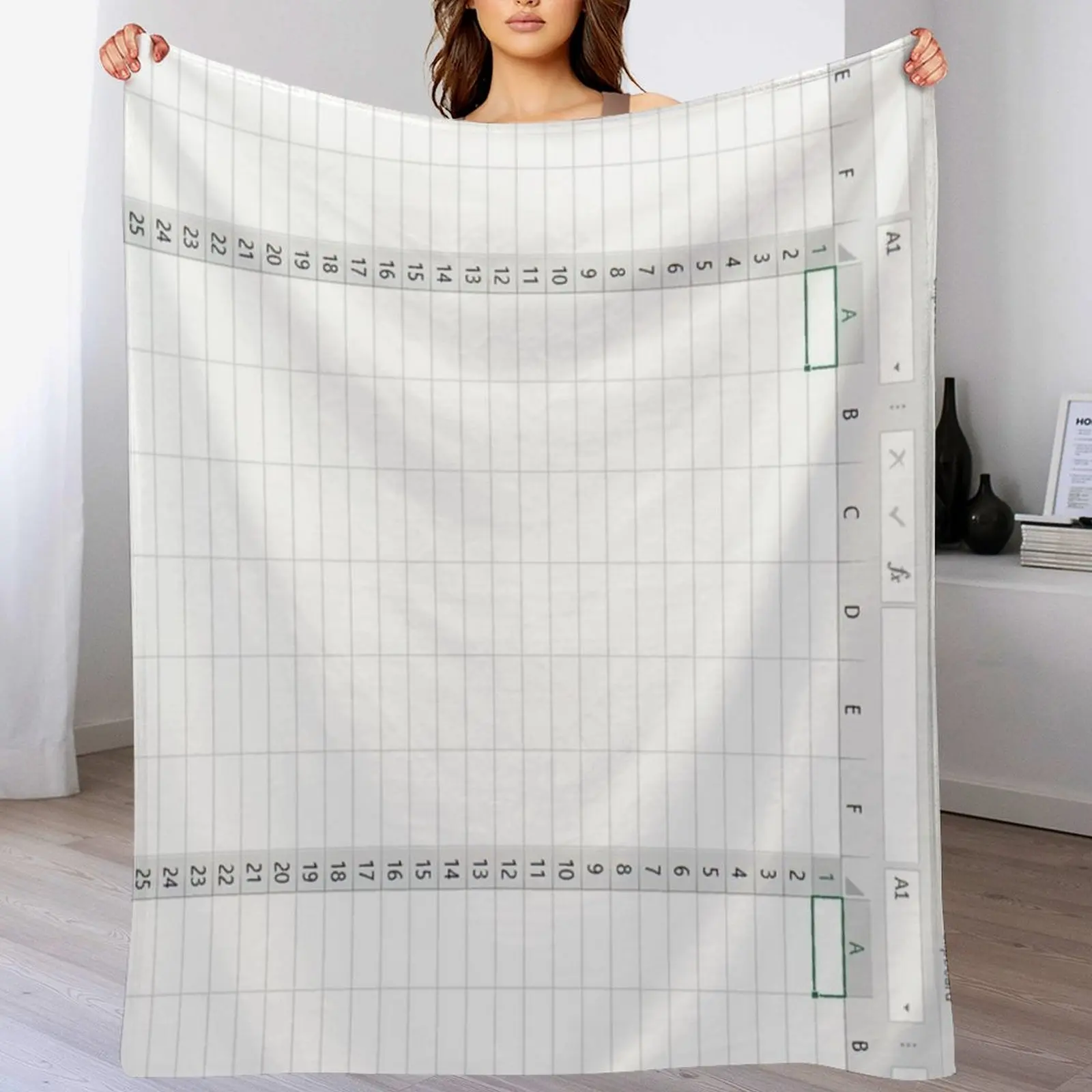 Excel Spreadsheet - Green Throw Blanket Luxury Tourist Blankets