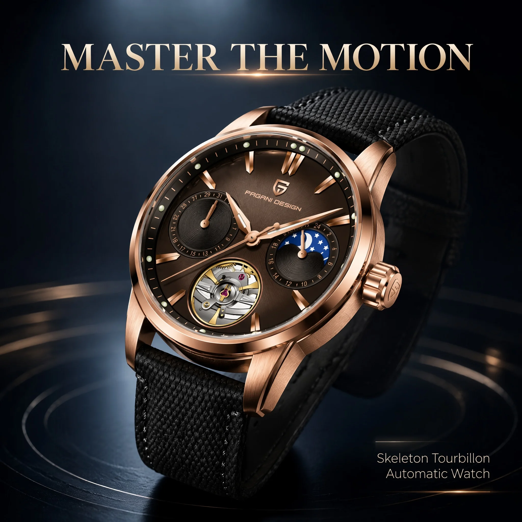 PAGANI DESIGN PD-YS021 Men's Automatic Mechanical Watch, Fine Steel Case, Sapphire Glass Mirror, 41MM Dial, Fine Steel Case.