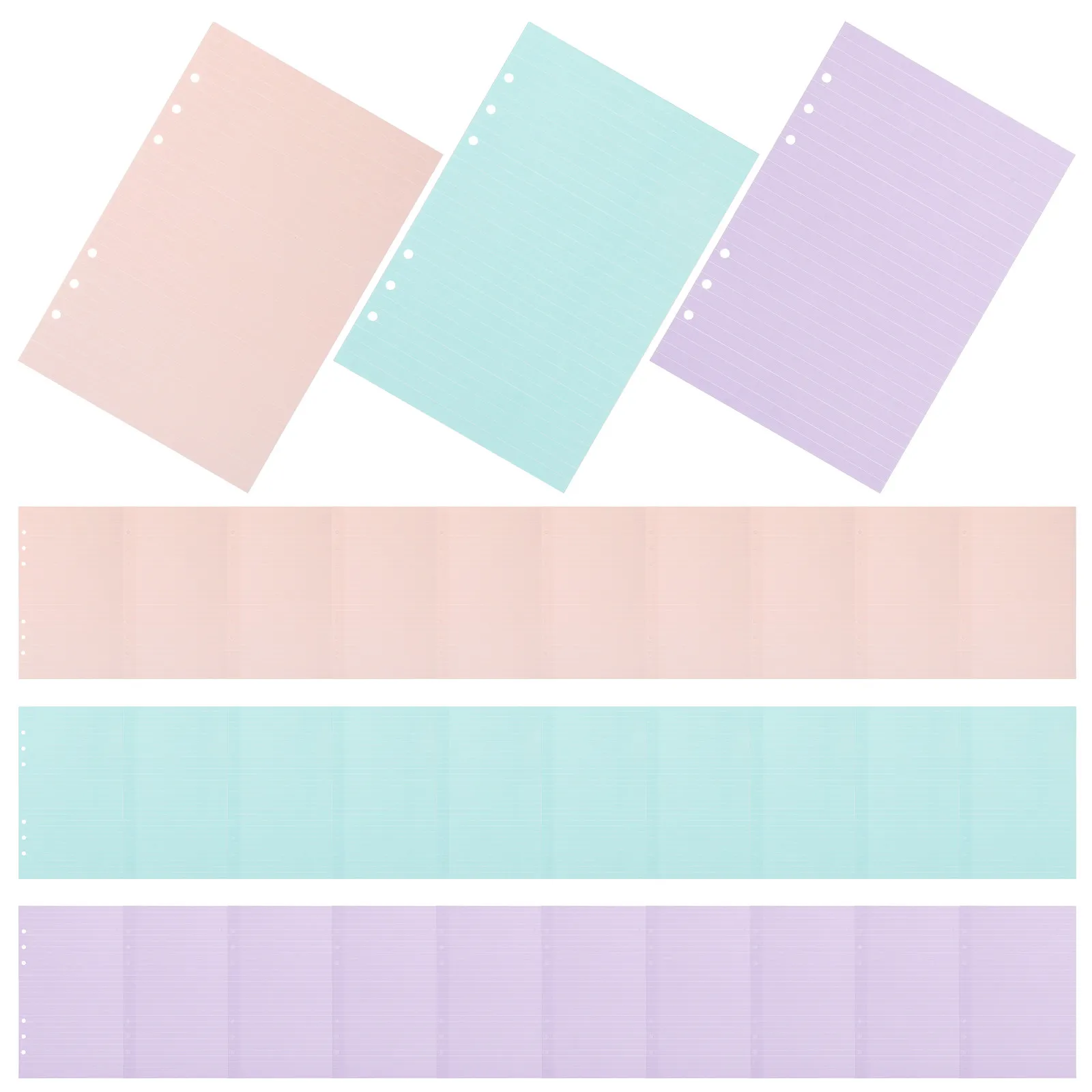 Loose Leaf Notebook Refill Paper 3 Pack Lined Replacement Inserts for Planner Binder Smooth Writing