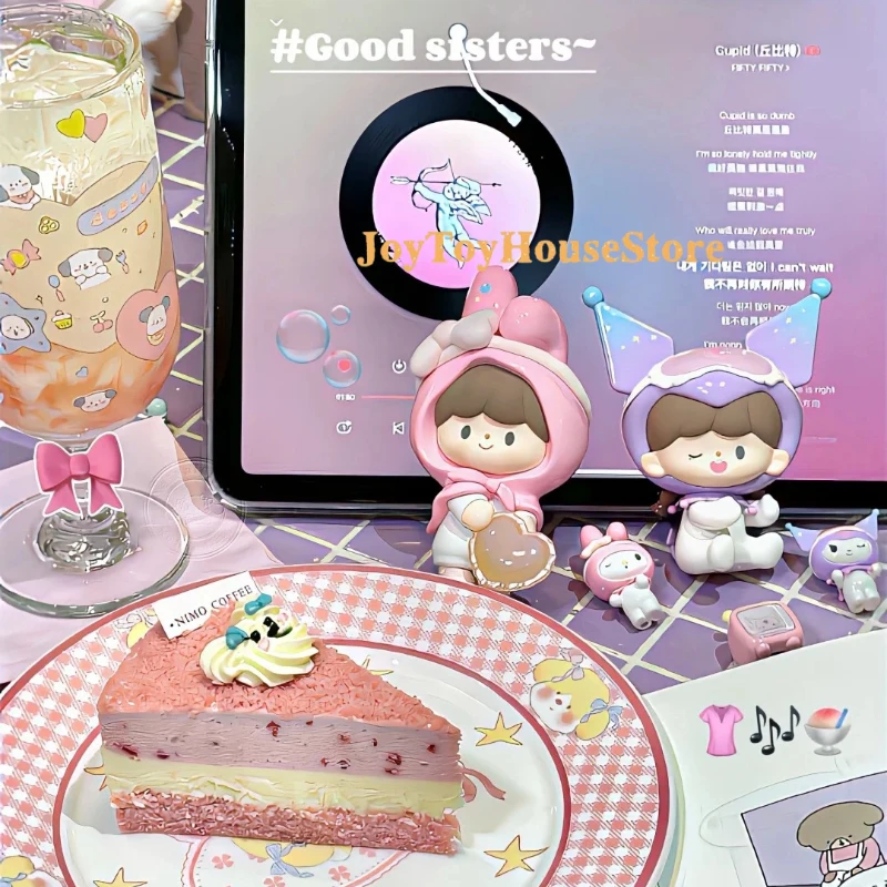 

Оригинальные персонажи Sanrio Zzoton, подготовка перед сном, серия слепая коробка, аниме-фигурка Hello Kitty Kuromi, модель игрушки, подарок