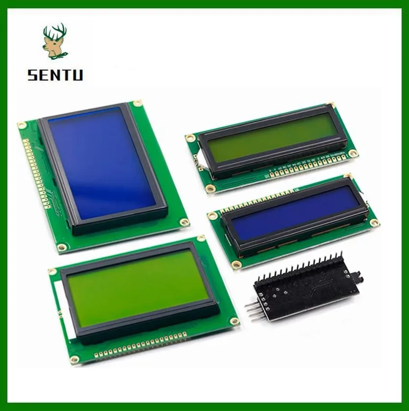 TZT LCD Module For Arduino LCD0802 LCD1602 LCD2004 LCD12864 LCD Character UNO R3 Mega2560 Display PCF8574T IIC I2C Interface