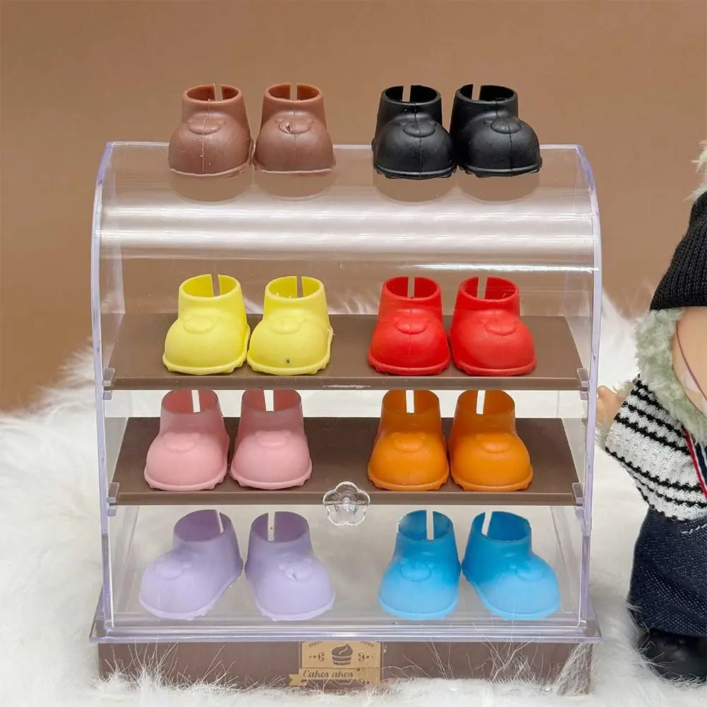 New Hand-made For 17CM Labubu Shoes Multiple Styles Plastic Mini Dolls Shoes Dressing Replacement DIY Doll Accessories Doll Toys