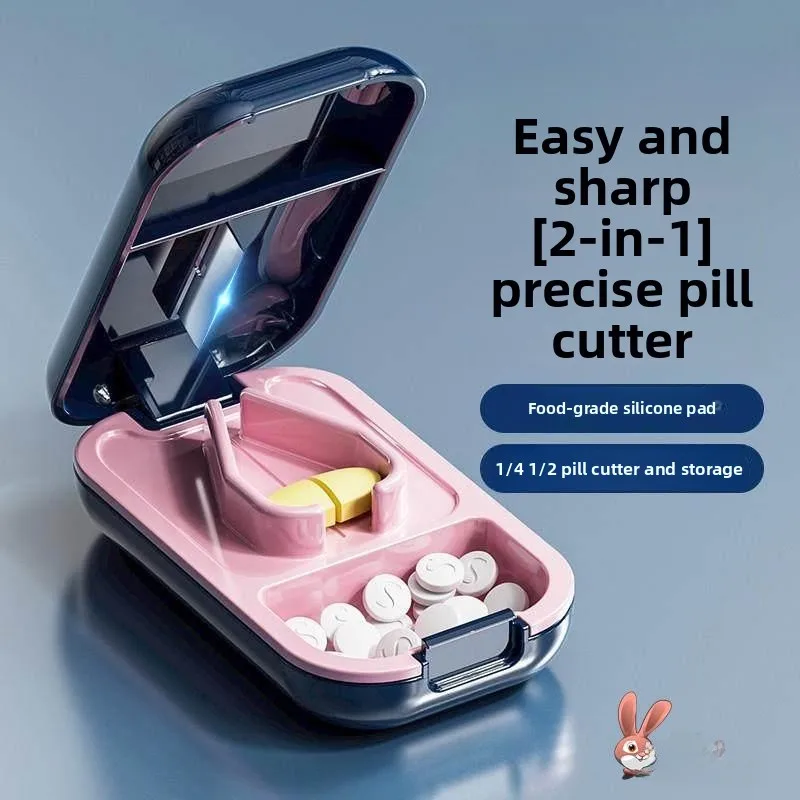 

Портативный прецизионный делитель таблеток на четыре части для ежедневного приема лекарств, профессиональный инструмент для деления таблеток, прост в использовании