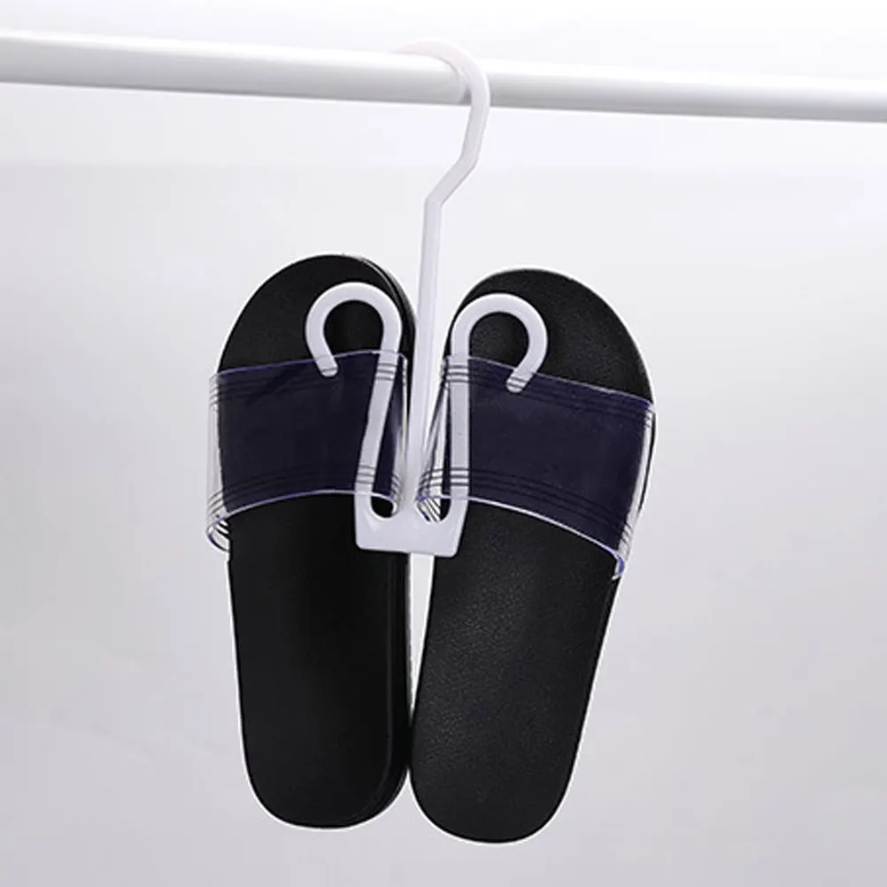 

20 Pcs Coat Hanger Shoe Hook Fitness White Rack Display Plastic Shoes Handbag Hanging