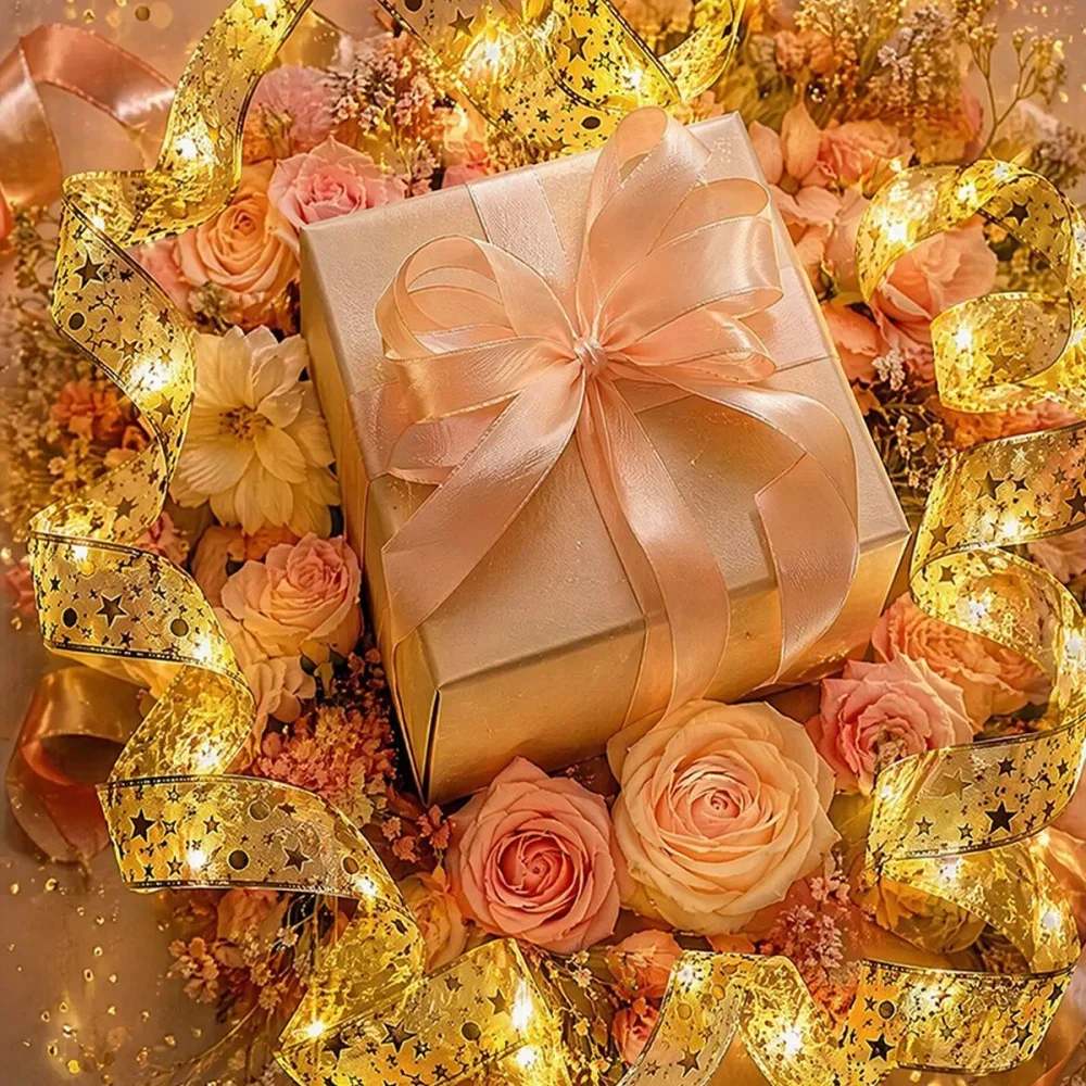 Battery 2/5/10M LED Ribbon Fairy Light String Christmas Tree Garland Lamp for Wedding Party Home New Year 2027 Decoration