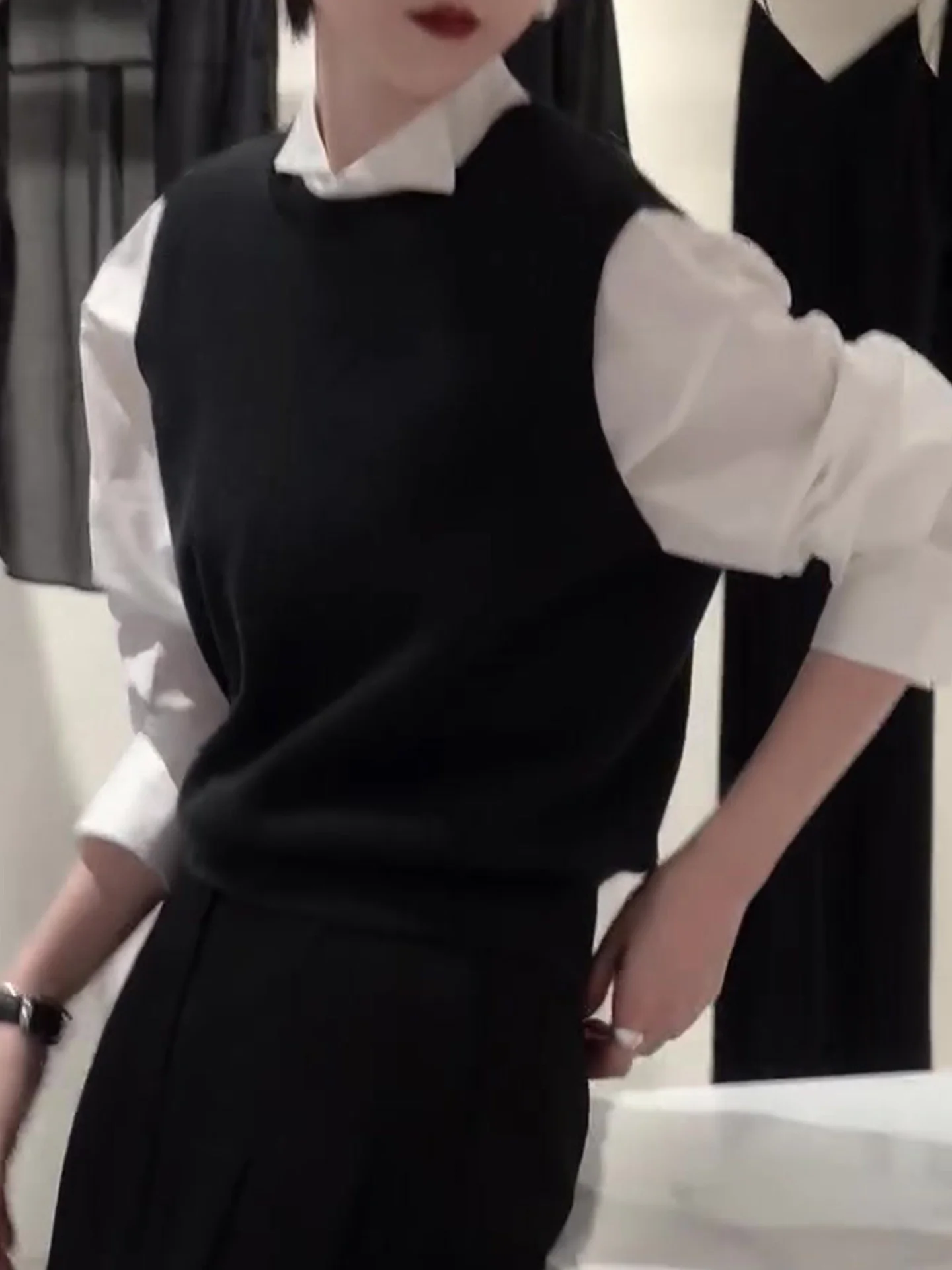 

Удобный универсальный ленивый мягкий вязаный жилет ранней осени для поездок на работу, уникальный дизайн, женский жилет Svel, круглый, чистый цвет