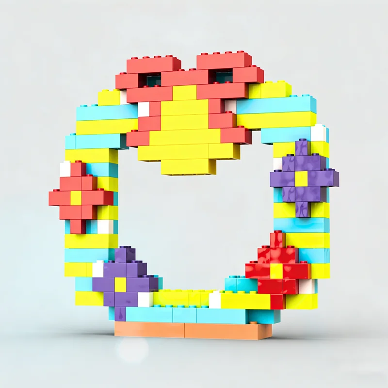 145pcs MOC Christmas wreath Classic Model Building blocks Architecture creative Christmas gifts idea Education Brick toy Kids