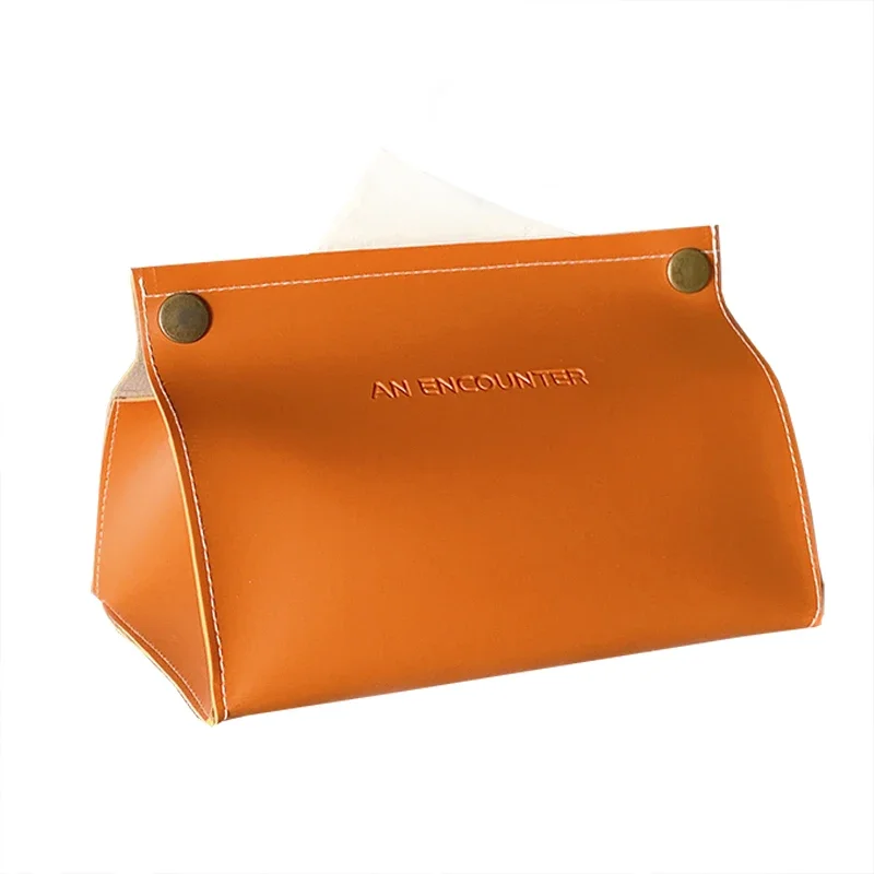 Orange Tissue Cover, Tissue Box, Creative Paper Bag