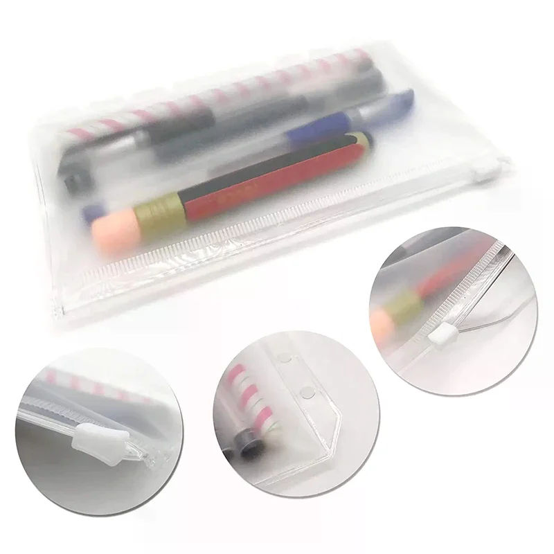 8PCS PVC Binder Pocket Cash Envelopes A5 A6 A7 Zipper Folders Pouches Money Organizer Budget Document Filing Loose Leaf Inserts