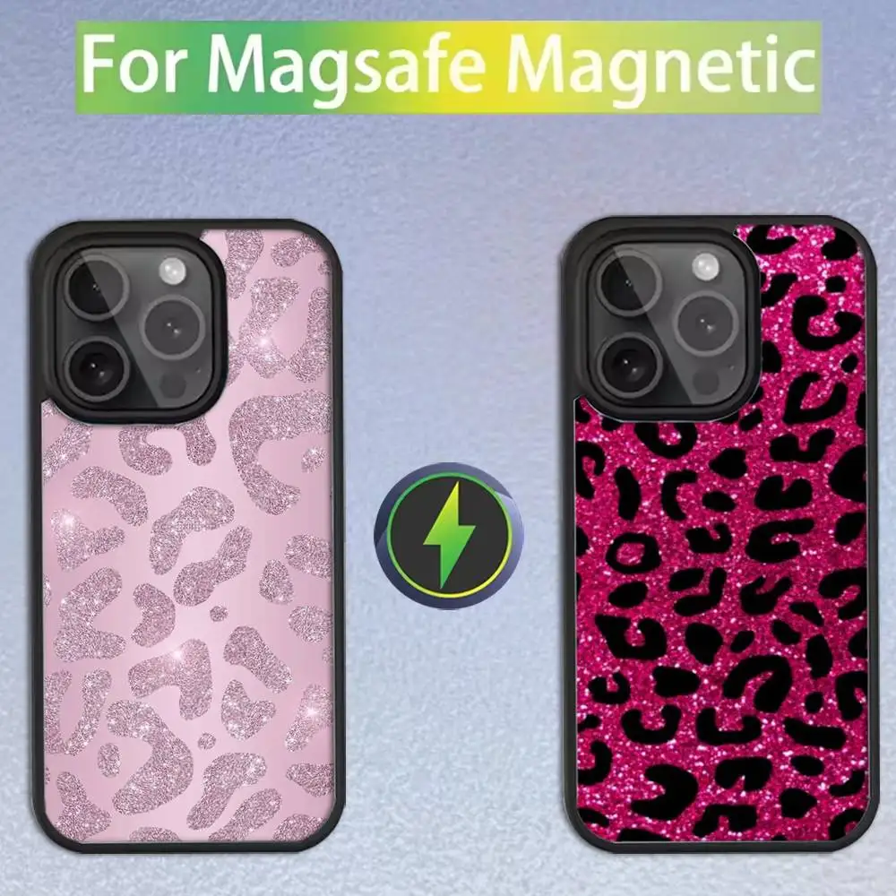 

Leopard print Phone Case For iPhone 16,15,14,13,12,11,Pro,Max,Plus,Mini,SE Magsafe Magnetic Wireless Charging