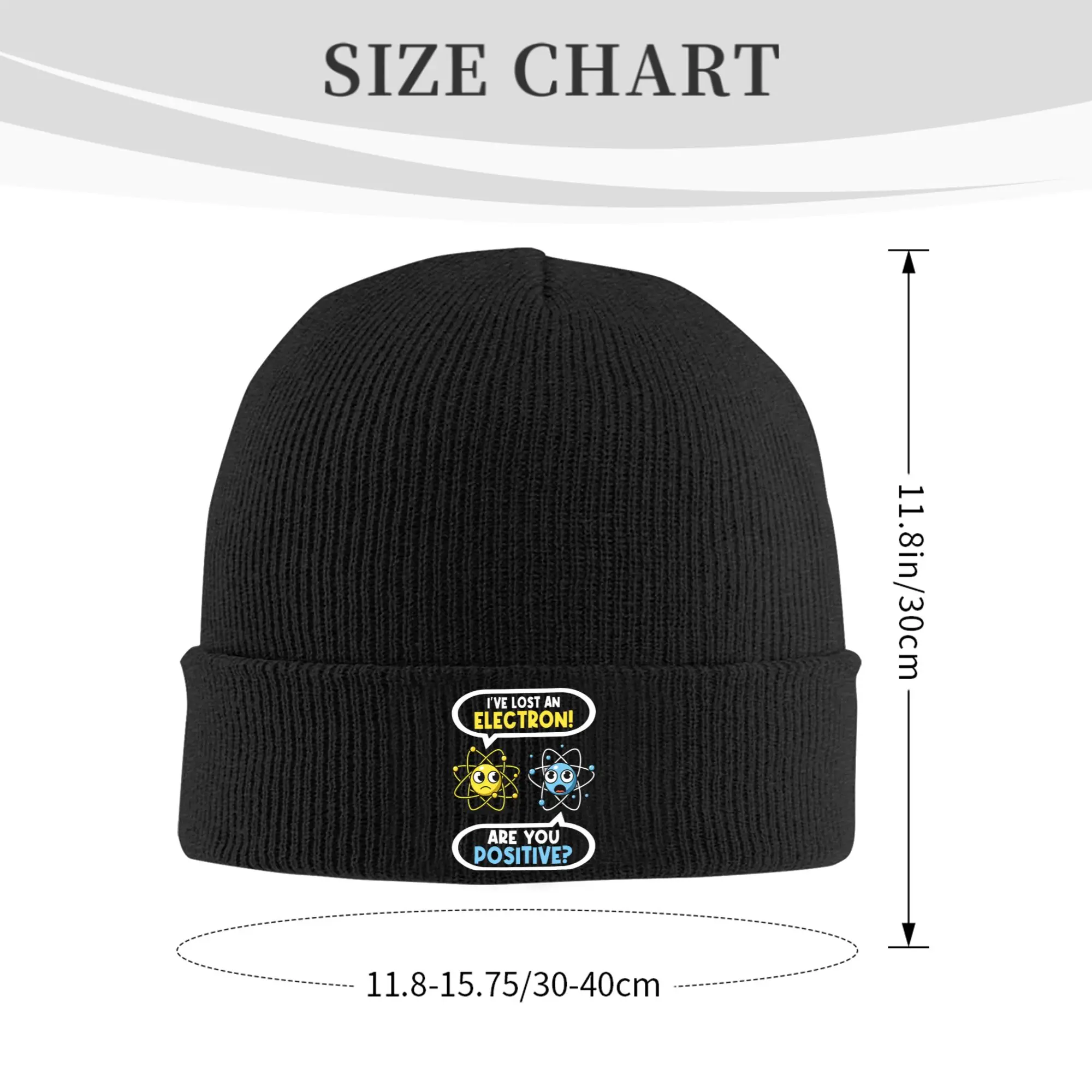 I Lost An Electron Are You Positive Chemistry Joke Knitting Hat Hats Outdoor Warm Soft Men Women Bonnet Hats Caps Gift Idea