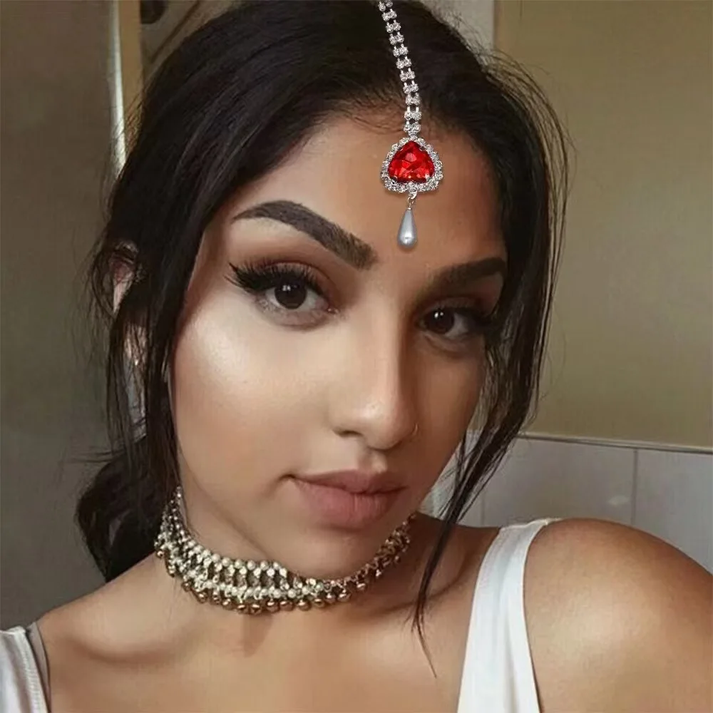 New Hot Selling Love Pendant, Forehead Chain Headpiece, European and American Exotic Style, Eyebrow Pendant, Hair Accessories, O