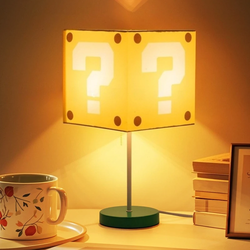 

Question Mark Creative Decorative Desk Lamp Children's Room Bedroom Square Bedside Light Study Bar Counter Cute Atmosphere Lamps