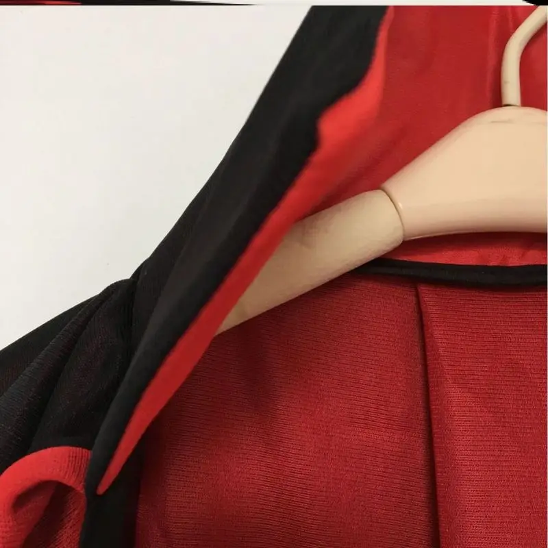 양면 빨간색과 검은색 할로윈 파티 뱀파이어 후드 망토 어린이 의상 액세서리 스탠드업 칼라 포함 어린이 파티용