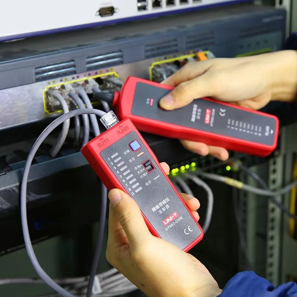 2026 UT682 Cable Finder And Tracker= For Network Maintenance Testing Ethernet Telephone Lines With Transmitter Receiver Kit