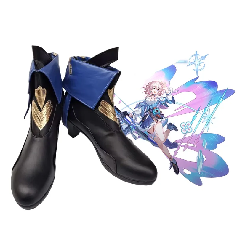 

Honkai Star Rail March 7th Cosplay Shoes Boot March 7th Costume Shoes For Women Girls PU Leather High Heels