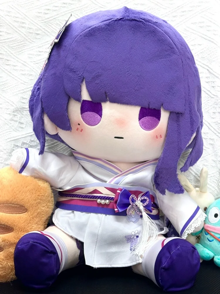 40 سنتيمتر Genshin تأثير رايدن شوغون القطن القطيفة الدمى عروسة كارتون لينة محشوة Kawaii غرفة ديكور لطيف هدية عيد ميلاد