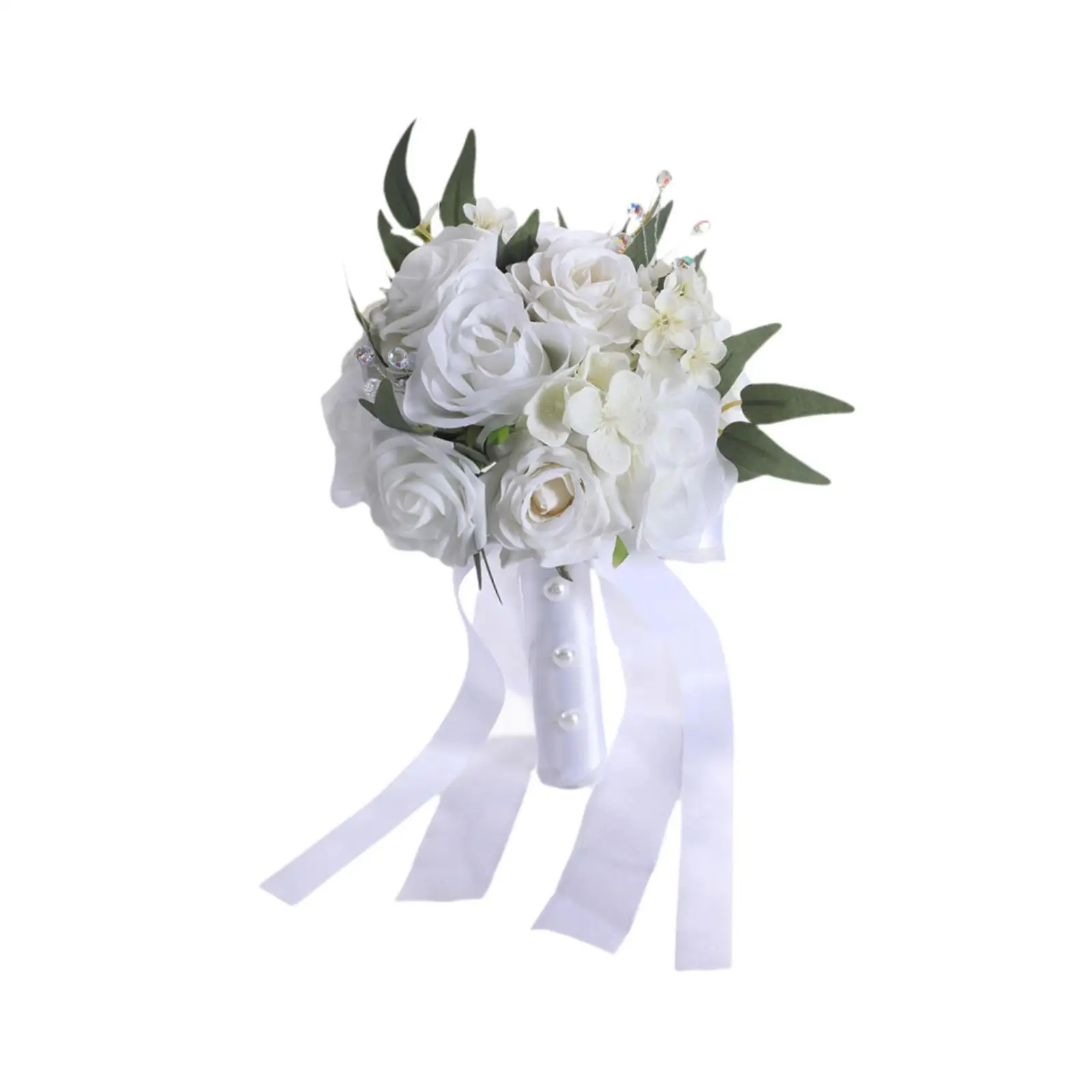 

Bridal Bouquet Artificial Rose Flowers Centerpieces Ornament Tossing Bouquet Bridesmaid Flower for Anniversary Decorations