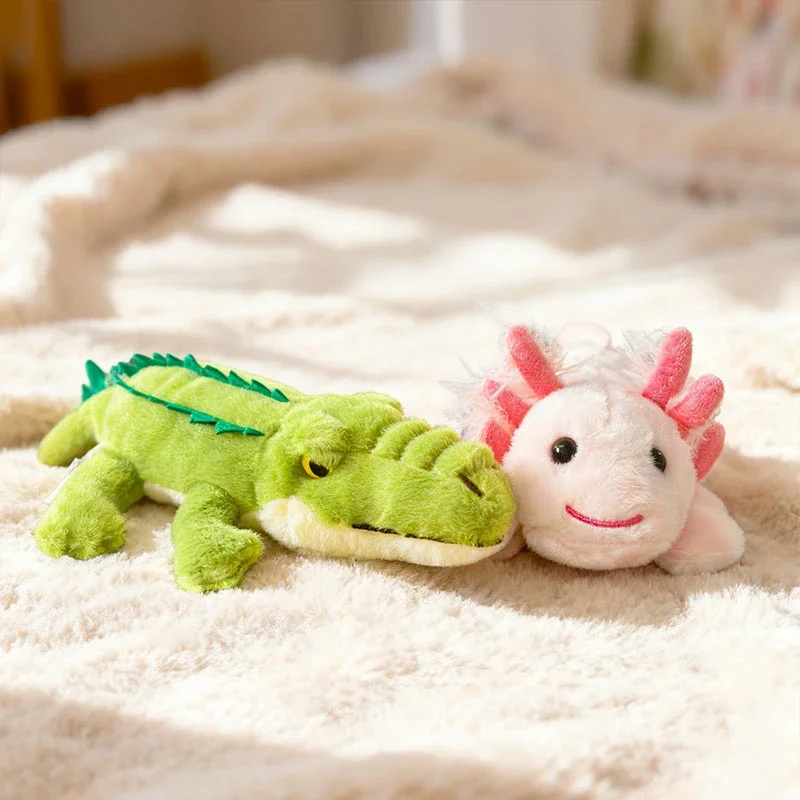 

Новая лежачая лежачая поза, настольные животные, плюшевые игрушки, мягкий мультяшный крокодил, лиса, саламандра, бегемот, носорог, кукла, милые домашние животные, подарок для детей