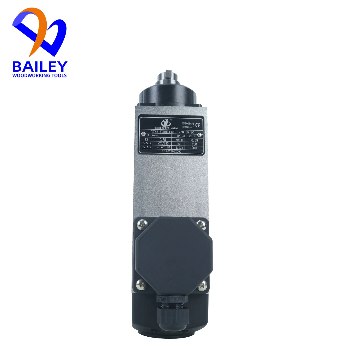 BAILEY 1PC 0.75KW 200HZ 12000RPM Side Mount High Speed Trimming Motor for Nanxing Edgebander Roughing Trimming Unit