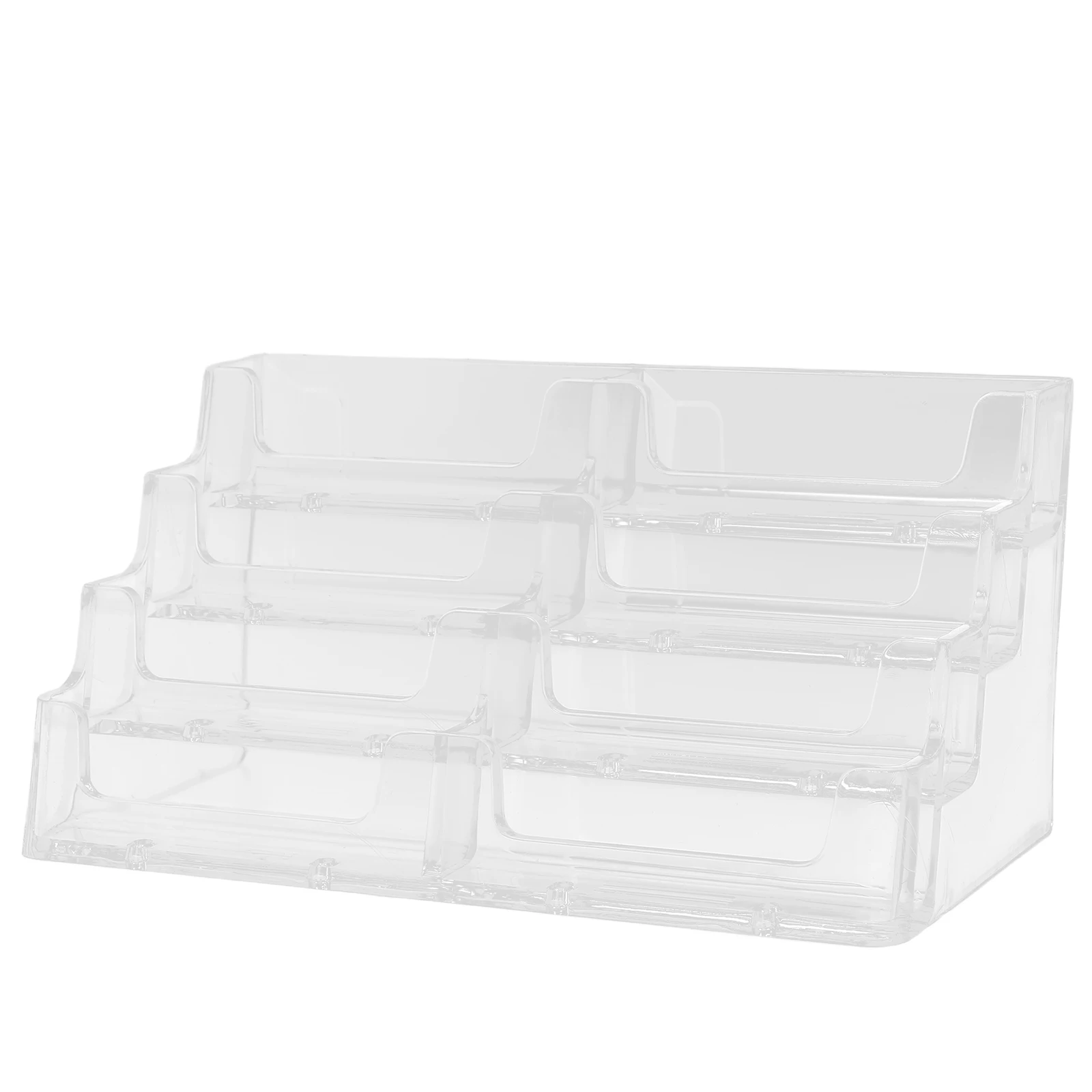 

Business Card Holder Acrylic Multi Level Transparent Desk Organizer Stand for Office Conference Name Card Storage Display Rack