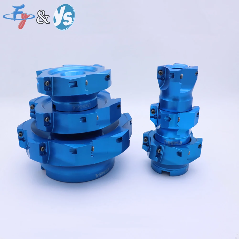 

BT40 BT30 90° Lightweight Aluminum Face Milling Cutter Head 400R KM12 CNC Milling Tool Holder Blue Milling Cutter Disc