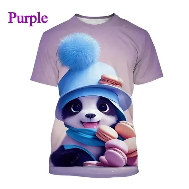 

Cartoon Panda Graphic T-shirts Summer Fashion Streetwear Cute Animals 3D Printed T Shirts Mens Streetwear Oversized Funny Tees