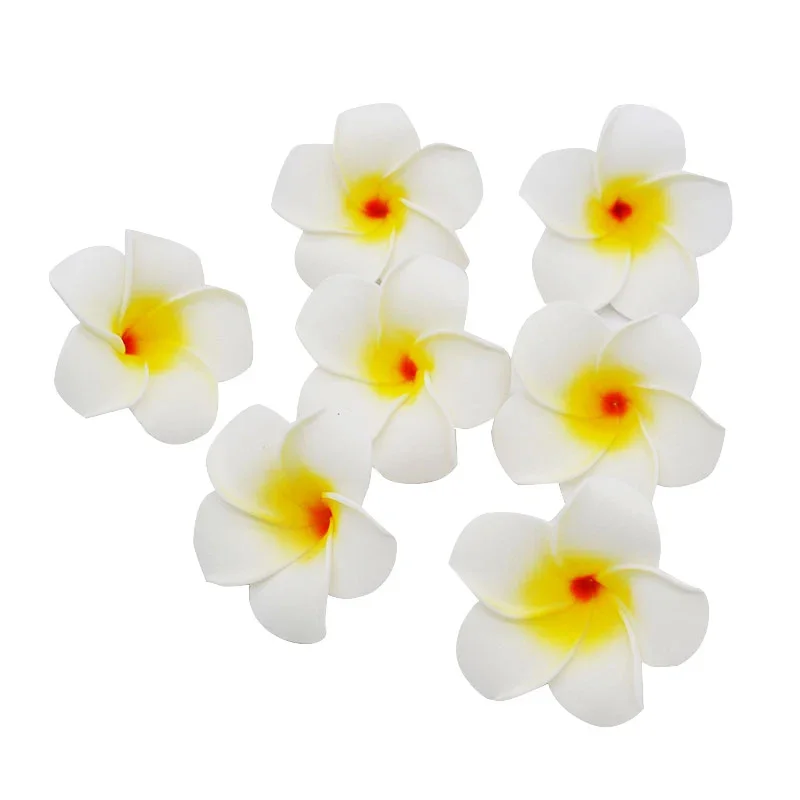 10Pcs/lot Plumeria Hawaiian PE Foam Frangipani Artificial Flower Headdress Flowers Egg Flowers Wedding Decoration Party Supplies