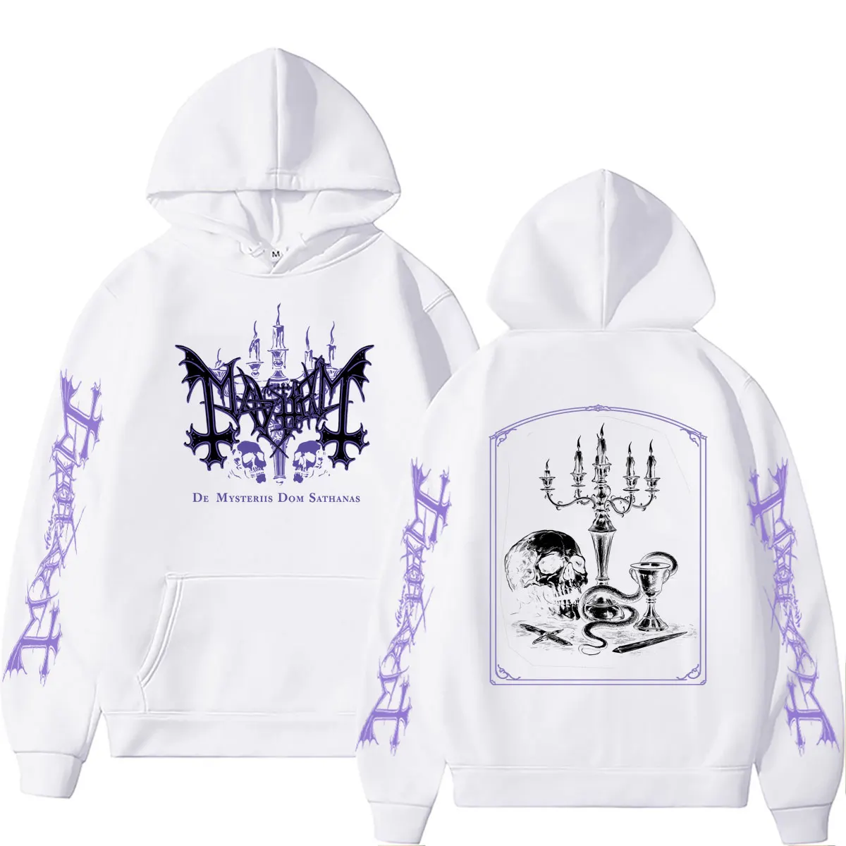 Rock Band Mayhem De Mysteriis Dom Sathanas Skelett Grafik Hoodie Herren Damen Death Black Metal Gothic Punk Hoodies Streetwear – Detail 6