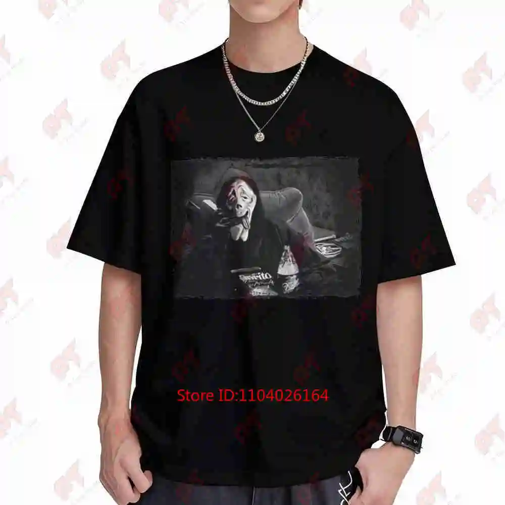 Scream Ghost Wazzup Short Sleeve Tee 100% Cotton T-Shirt