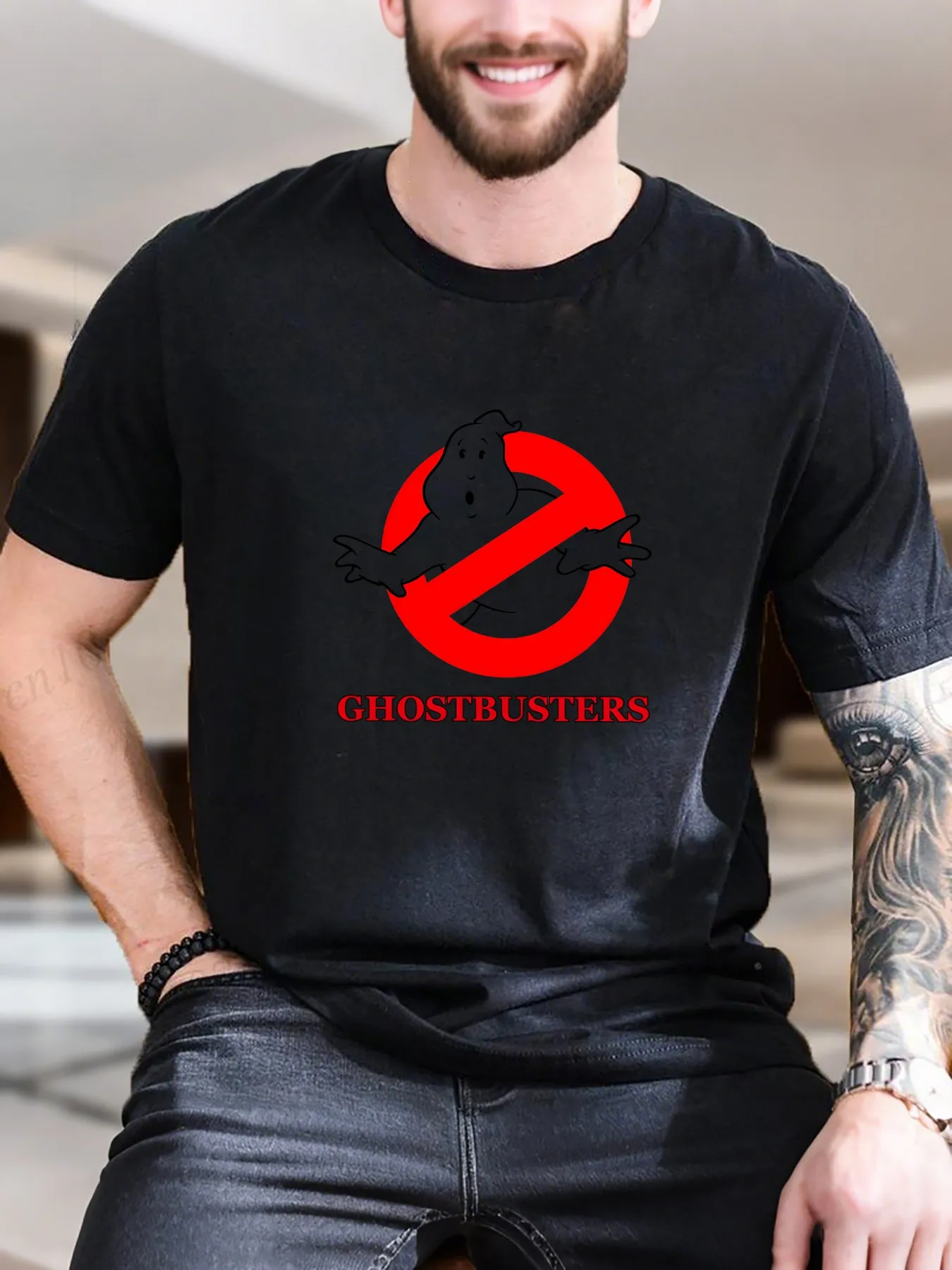 

New Arrival Fashion Ghostbusters Print Men's Cotton T-Shirt Retro Graphic Tee Breathable Pure Cotton Soft Casual Wear for Daily Use