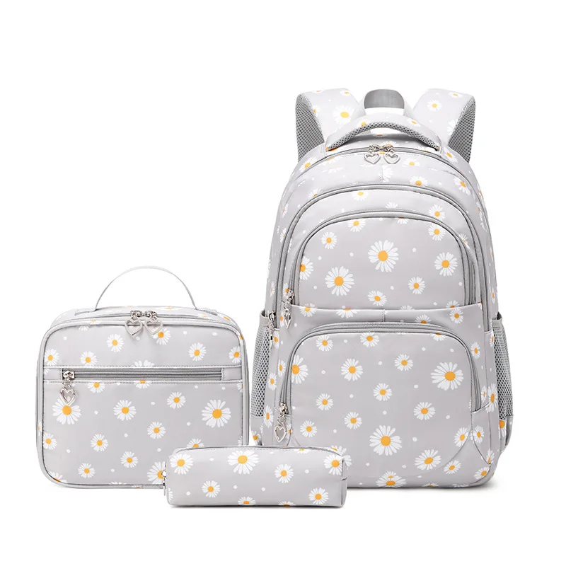 Alunos do ensino primário Schoolbag, Mochila impressão fresca, À prova d\'água pequena Daisy Bag, Casual Outdoor Bag, Bonito