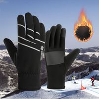 Polar Fleece Winter Warm Thermal Gloves Waterproof Touch Screen Snowboard Ski Gloves Windproof Thickened Snow Gloves