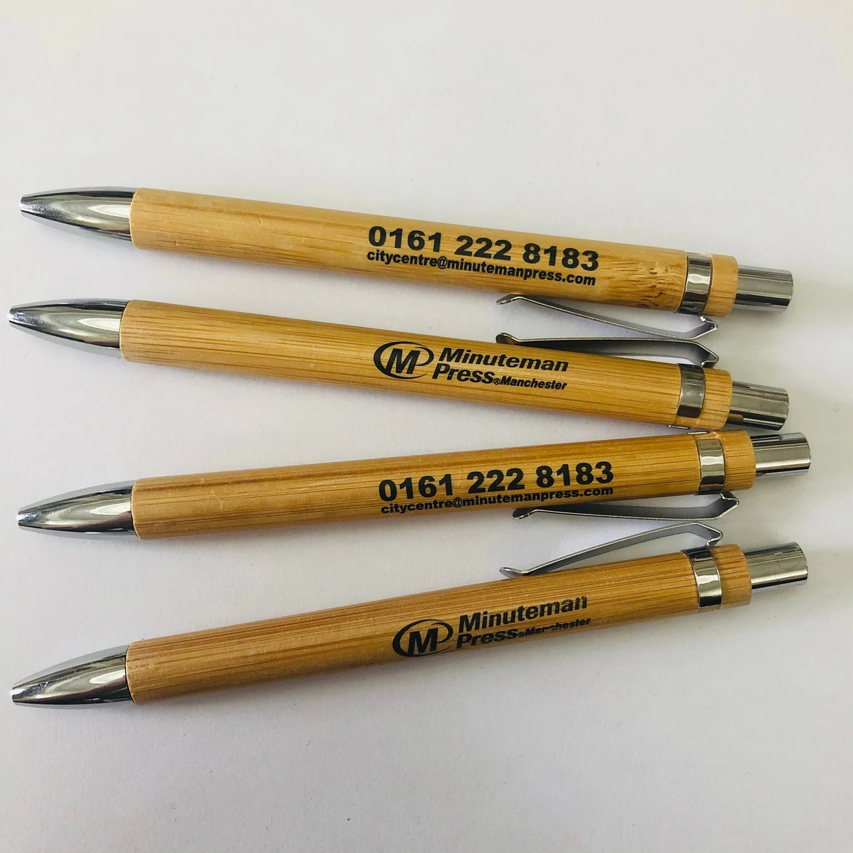 Wholesale promotion bamboo ballpoint logo pen gift business brand customized design eco friendly  recycled ball pen