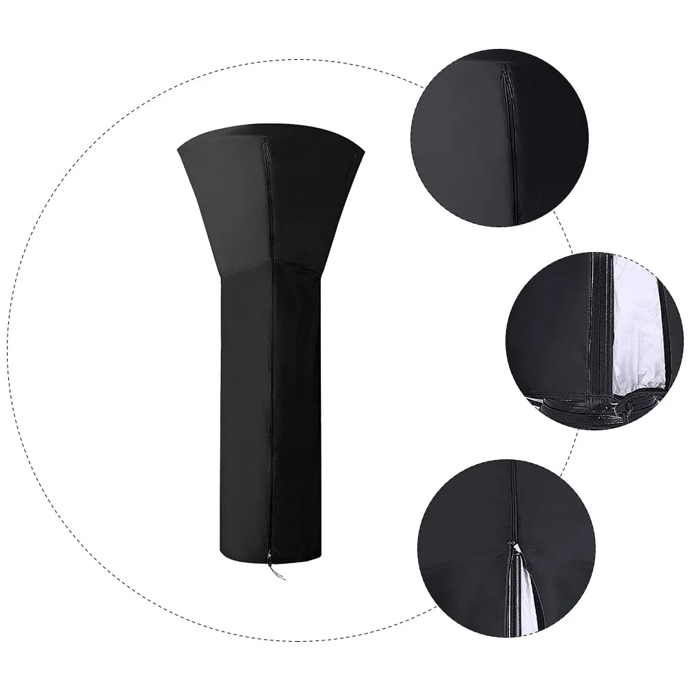 

Patio Heater Cover Stand-Up Round Oxford Cloth Zipper Outdoor Heater Cover Waterproof Uv Rain Snow Dust Protection