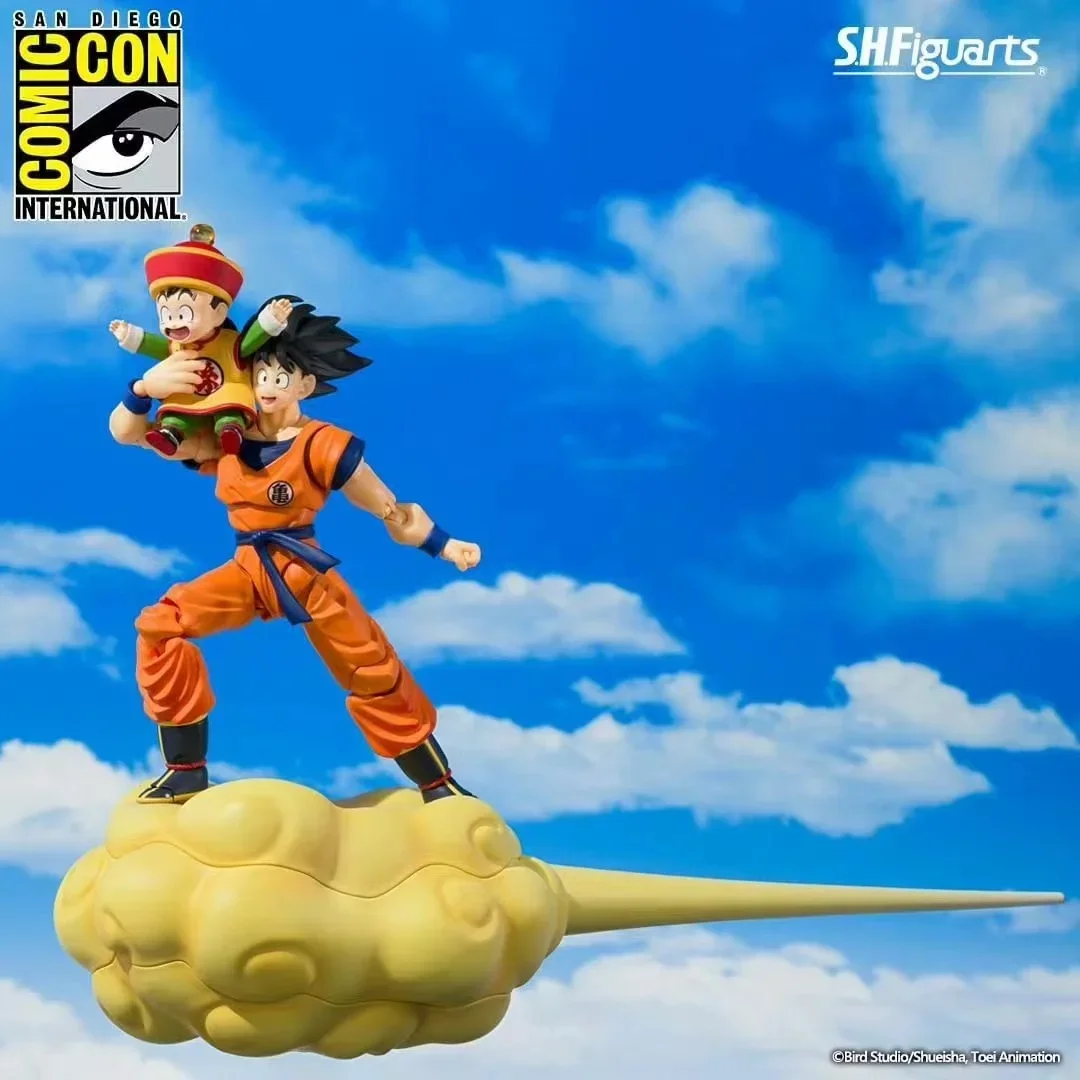 BANDAI 2024 SDCC Dragon Ball Z S.H.Figuarts Son Goku Son Gohan-Kid-& Kintoun Exclusive Edition Action Figures Models