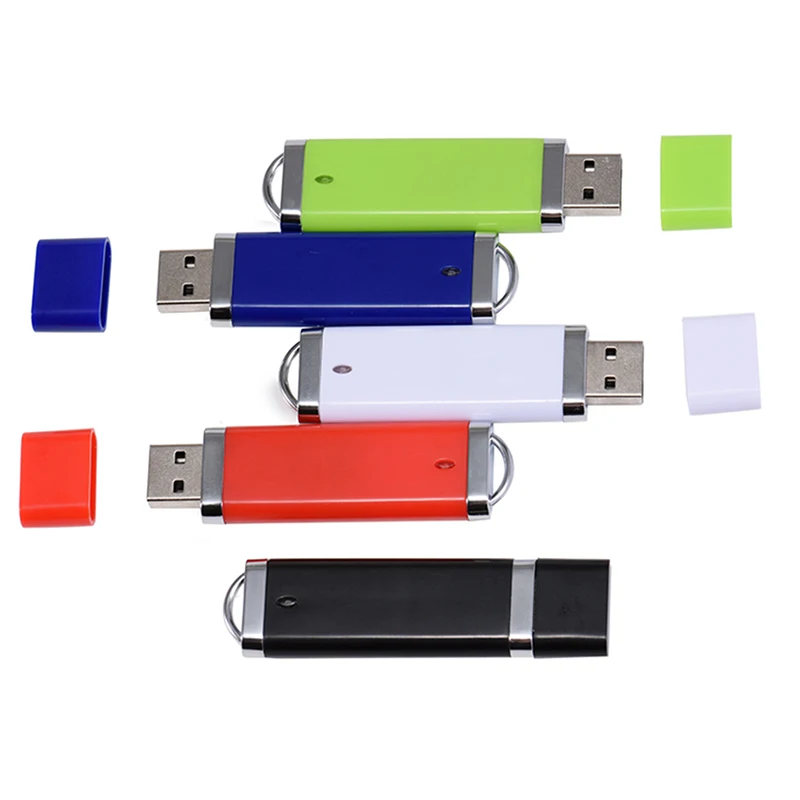 Szybkie Pen Drive plastikowe pudełko pamięć USB czarny Pendrive czerwony Pendrive niebieski dysk 4GB 16GB 32GB 64GB prezenty biznesowe