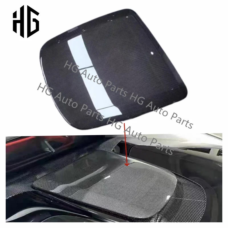 OEM style high carbon fiber rear engine cover decoration interior trims for ferrari 296gtb interior trunk hood cover trims