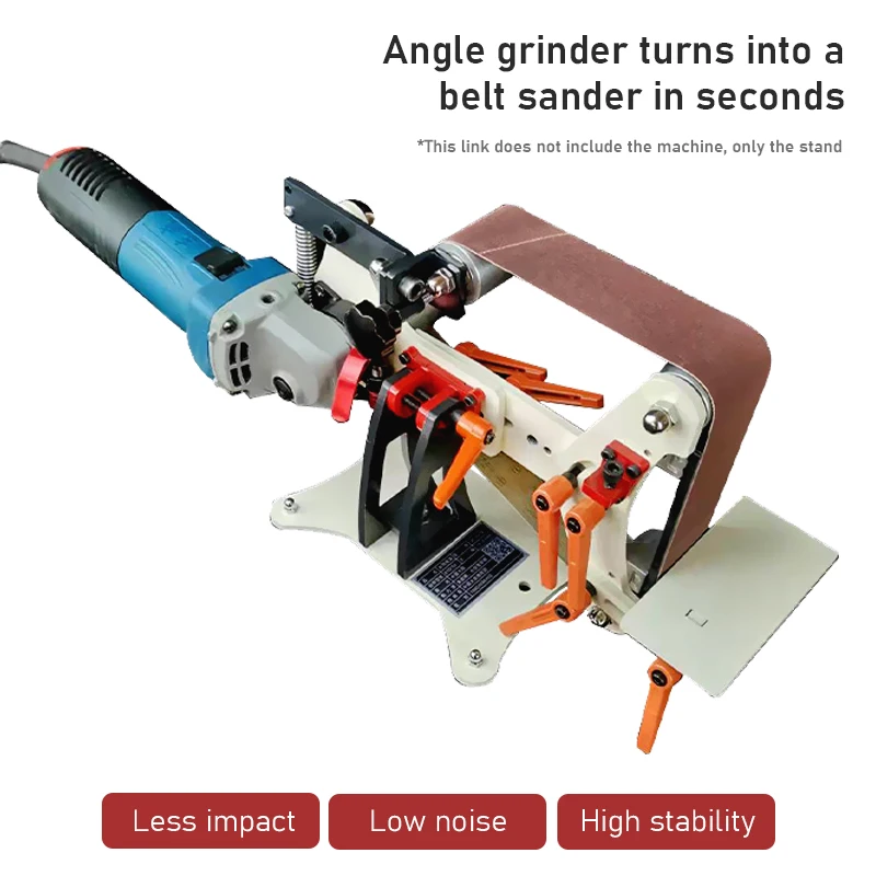 Multifunctional Angle Grinder to Belt Sander Stand Conversion Kit for 100/125mm Grinders - Adjustable Workbench Sanding Stand