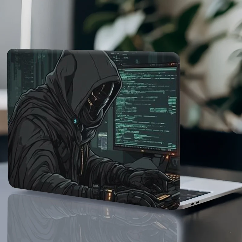 3-Piece Set (Including 1 Spare) DIY Laptop Stickers - Hack Theme Anti-Scratch and Wear Resistant Removable Self-Adhesive