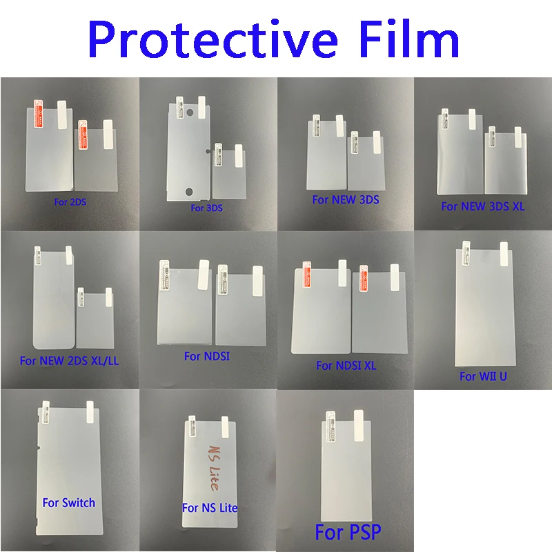 أعلى أسفل HD واضح طبقة رقيقة واقية ل DSi XL NDSL 2DS 3DS جديد 3DS XL PSP 1000 2000 3000 وي U Swtich لايت LCD واقي للشاشة