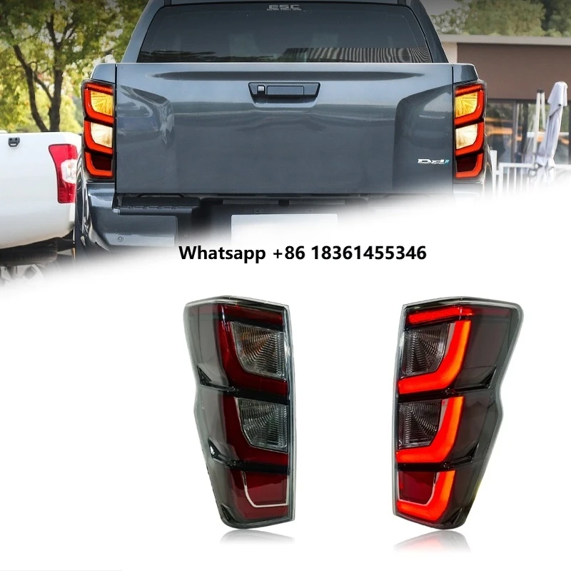 

D-Max Taillights 2021-2024 D-Max LED Tail Lamp Dynamic Turn Signal Light Car Taillights Assembly FT Car Lights
