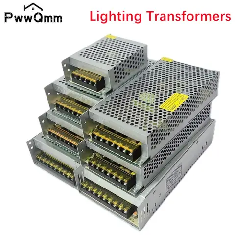 5A 10A 20A 40A 50A Lighting Transformers AC110V/220V To DC12V/24V Power Supply Adapter For Indoor LED Strip Light Switch Driver