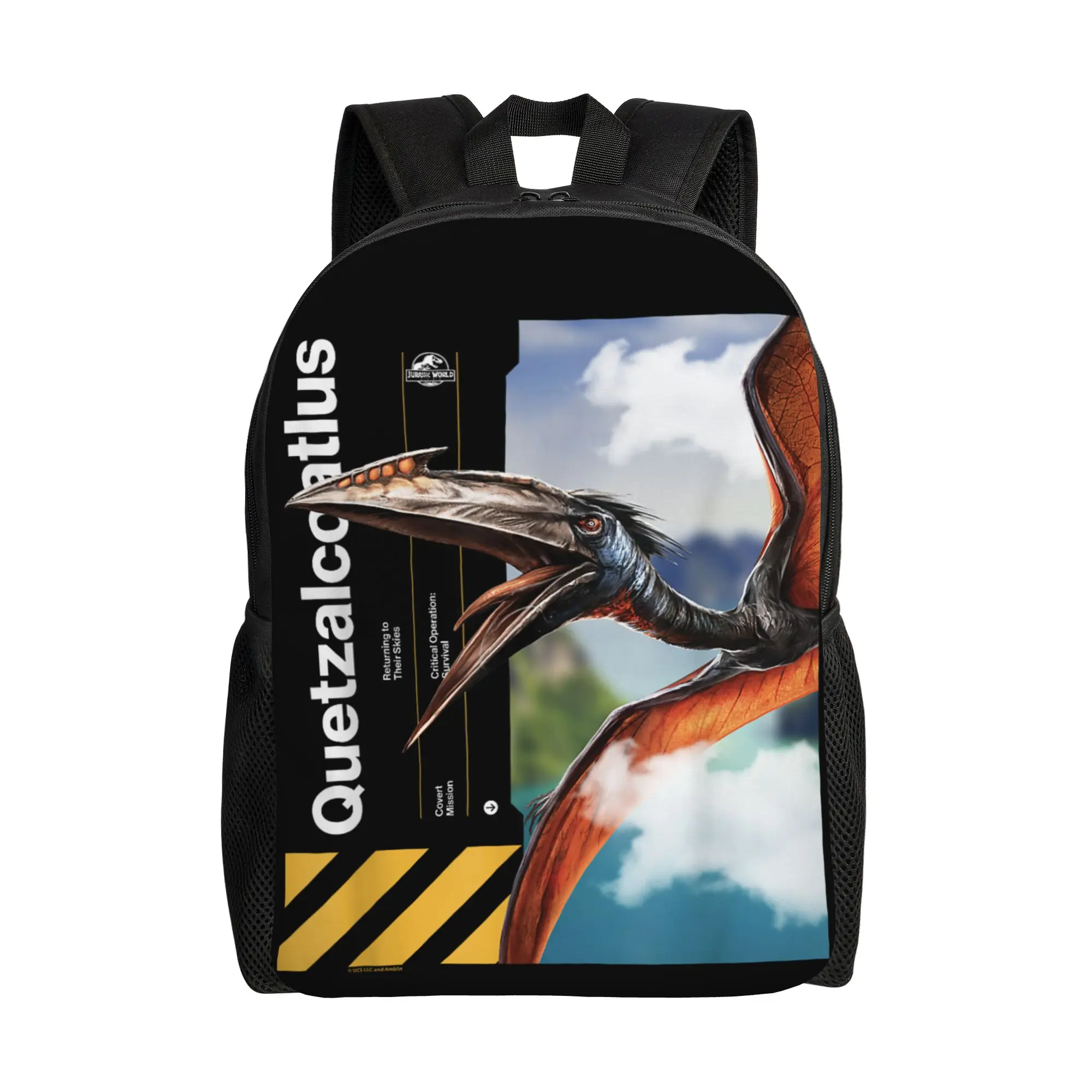 

Рюкзак Jurassic Rebirth Quetzalcoatlus World для спорта, школы, бизнеса, ночных операций, мужской и женский, для ноутбука, холщовый