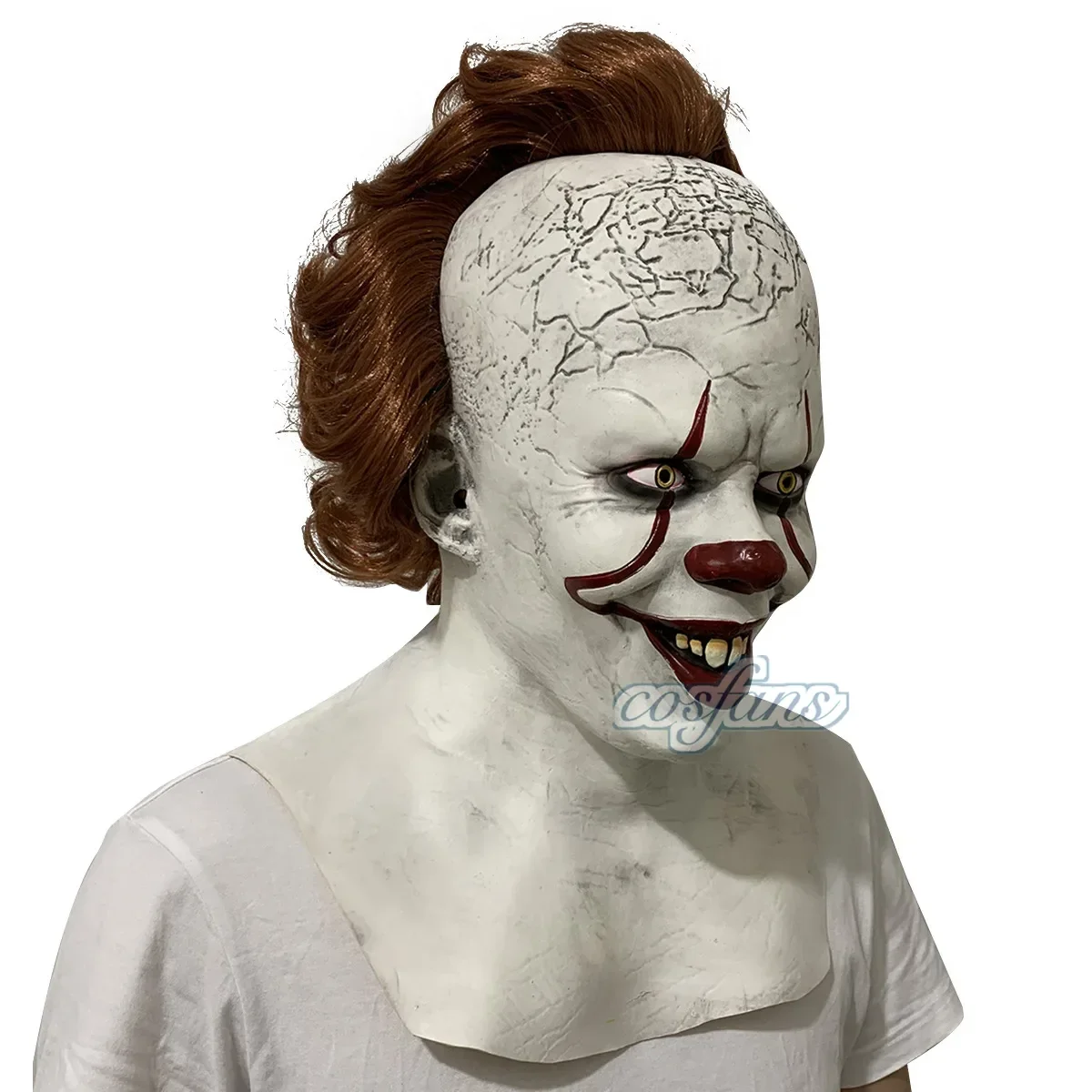 สยองขวัญ Clown Masker คริสต์มาสเล่นคาร์นิวัลเครื่องแต่งกายที่แปลกใหม่ Clown Latex Masker Helm