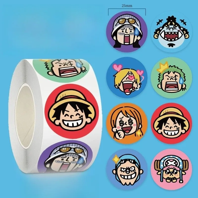 One Piece Monkey D. Luffy and Nami cartoon and cute sealing stickers new creative DIY decorative stickers for students' journals - view 2