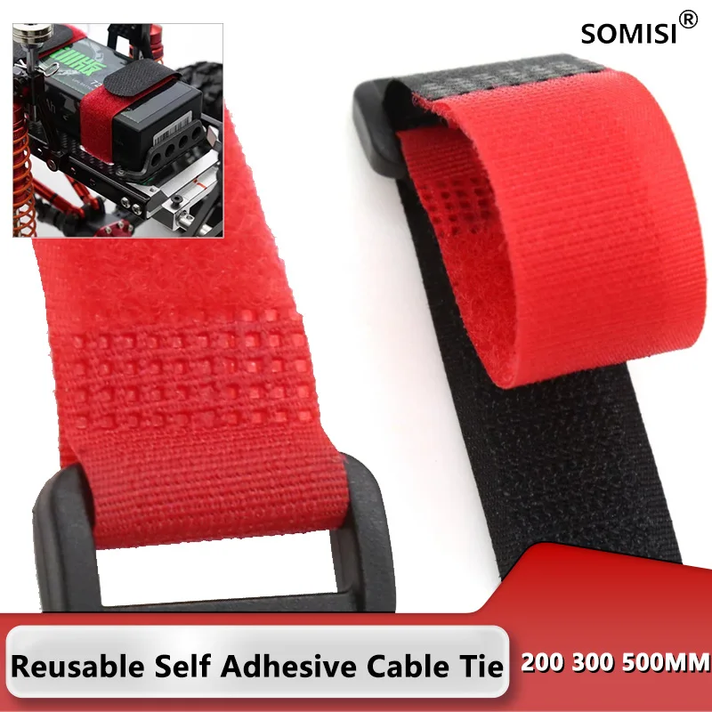 20~300P Reusable Nylon Hook and Loop Cable Ties Adjustable Buckle Wire Straps Self Fastening Cord Organizer Wrap Bundling Belts